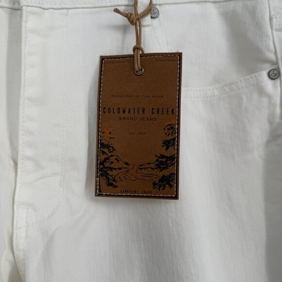 Coldwater Creek Womens Denim Ankle Jean Size 16 White Coastal Casual Neutral NEW - Picture 4 of 14